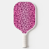 Stijlvolle roze luipaard afdrukken pickleball paddle (Voorkant)