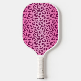 Stijlvolle roze luipaard afdrukken pickleball paddle