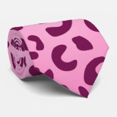 Stijlvolle roze luipaard afdrukken stropdas (Opgerold)