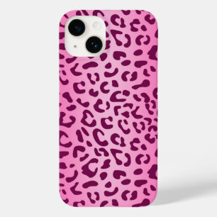 Stijlvolle roze luipaardprint Case-Mate iPhone 14 hoesje