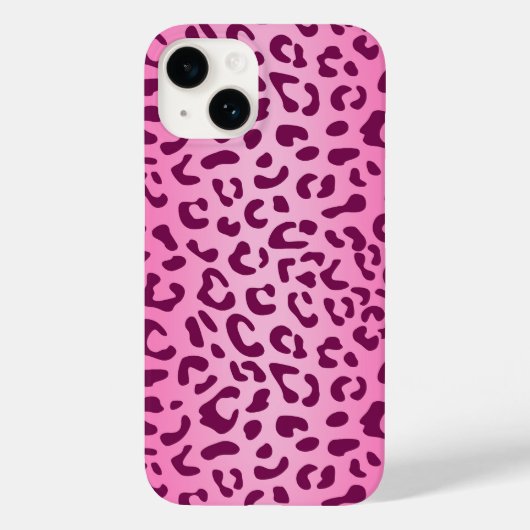 Stijlvolle roze luipaardprint Case-Mate iPhone case (Achterkant)