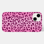Stijlvolle roze luipaardprint Case-Mate iPhone case (Achterkant (horizontaal))