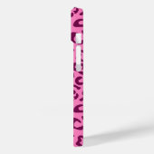 Stijlvolle roze luipaardprint Case-Mate iPhone case (Achterkant / Links)