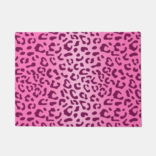 Stijlvolle roze luipaardprint deurmat (Voorkant)