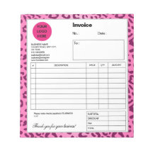 Stijlvolle roze luipaardprint factuur