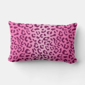 Stijlvolle roze luipaardprint kussen (Achterkant)