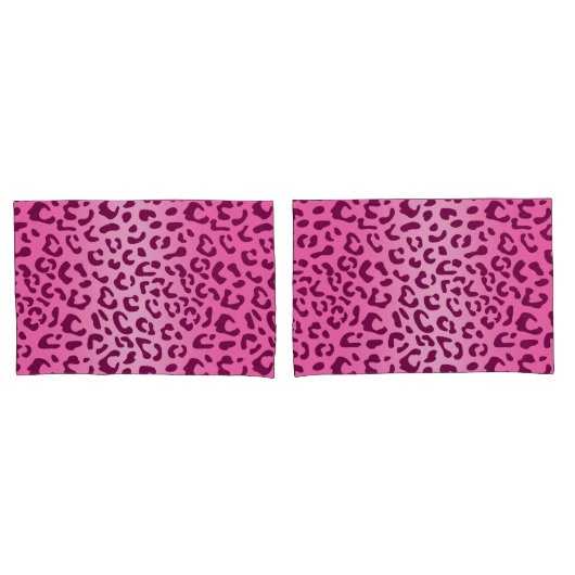 Stijlvolle roze luipaardprint kussensloop (Voorkant-Set)