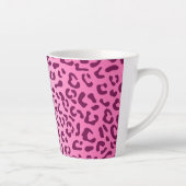 Stijlvolle roze luipaardprint latte mok (Rechts)
