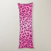 Stijlvolle roze luipaardprint lichaamskussen (Achterkant (Verticaal))