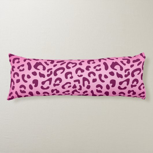 Stijlvolle roze luipaardprint lichaamskussen (Voorkant)