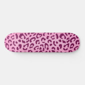 Stijlvolle roze luipaardprint persoonlijk skateboard (Horizontaal)