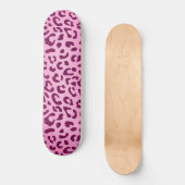 Stijlvolle roze luipaardprint persoonlijk skateboard (Voorkant)