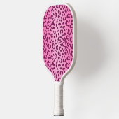 Stijlvolle roze luipaardprint pickleball paddle (Links)