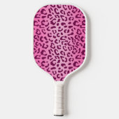 Stijlvolle roze luipaardprint pickleball paddle (Achterkant)