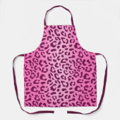 Stijlvolle roze luipaardprint schort (Voorkant)