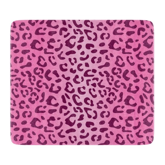 Stijlvolle roze luipaardprint snijplank (Voorkant)