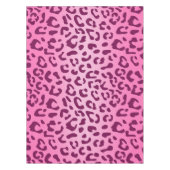 Stijlvolle roze luipaardprint tafelkleed (Voorkant)