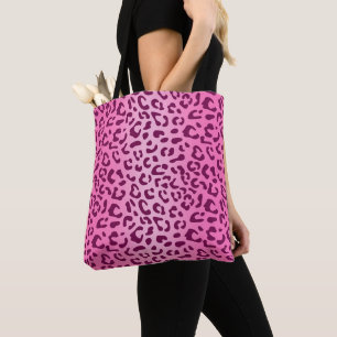 Stijlvolle roze luipaardprint tote bag