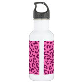 Stijlvolle roze luipaardprint waterfles (Achterkant)