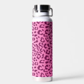 Stijlvolle roze luipaardprint waterfles (Achterkant)