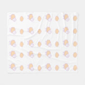 Stijlvolle roze luis met wolkenpatroon fleece deken (Voorkant (Horizontaal))