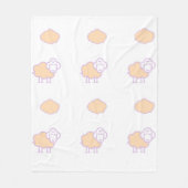 Stijlvolle roze luis met wolkenpatroon fleece deken (Voorkant)
