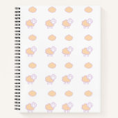 Stijlvolle roze luis met wolkenpatroon notitieboek (Voorkant)