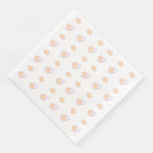 Stijlvolle roze luis met wolkenpatroon servet (Hoek)