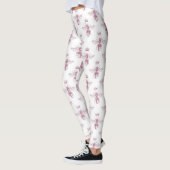 Stijlvolle roze marmer & hommel bijenprint leggings (Links)