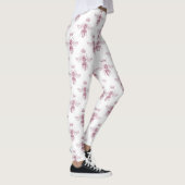 Stijlvolle roze marmer & hommel bijenprint leggings (Rechts)