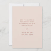 Stijlvolle Roze Meid van eer dank u Fotokaart Kaart (Achterkant)