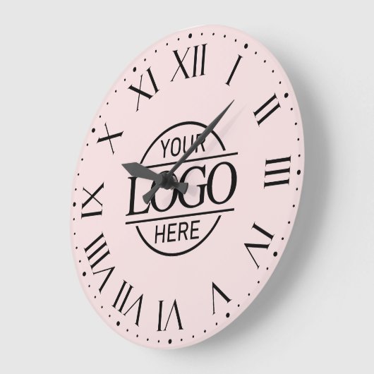 Stijlvolle roze merk bedrijf Business Logo Custom Grote Klok (Hoek)