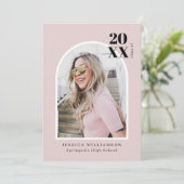 Stijlvolle roze, minimale Afstuderen van de Arch Aankondiging (Staand voorkant)