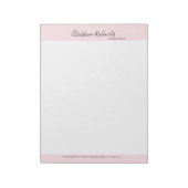 Stijlvolle roze minimalist notitieblok (Linkerzijde)