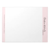 Stijlvolle roze minimalist notitieblok (Voorkant)