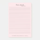 Stijlvolle roze minimalist post-it® notes (Voorkant)