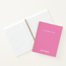 Stijlvolle roze minimalistische meisjesstudent notitieboek