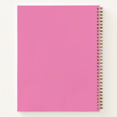 Stijlvolle roze minimalistische meisjesstudent notitieboek (Achterkant)