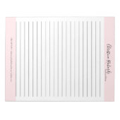 Stijlvolle roze minimalistische voering notitieblok (Voorkant)