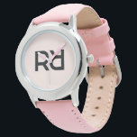 Stijlvolle Roze Modern Script Meisjes Monogram Ini Horloge<br><div class="desc">Stijlvolle Roze Modern Script Girls Monogram Initiaal Watch Houd de tijd in stijl met ons aangepaste monogram-horloge, ontworpen voor diegenen die een mix van elegantie en praktische bruikbaarheid waarderen. Met een strak, modern monogram op een blozend roze achtergrond, voegt dit horloge een persoonlijk tintje toe aan uw dagelijkse draag, terwijl...</div>