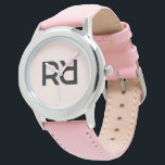Stijlvolle Roze Modern Script Meisjes Monogram Ini Horloge<br><div class="desc">Stijlvolle Roze Modern Script Girls Monogram Initiaal Watch Houd de tijd in stijl met ons aangepaste monogram-horloge, ontworpen voor diegenen die een mix van elegantie en praktische bruikbaarheid waarderen. Met een strak, modern monogram op een blozend roze achtergrond, voegt dit horloge een persoonlijk tintje toe aan uw dagelijkse draag, terwijl...</div>