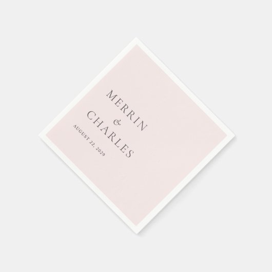 Stijlvolle roze moderne bruiloft servet (Hoek)