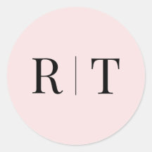 Stijlvolle roze monogram bruiloft