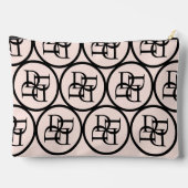 Stijlvolle Roze Monogram Initiaal Meisje Initiaal Etui (Achterkant)