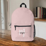 Stijlvolle Roze Monogram Meisje Terug naar School Bedrukte Rugzak<br><div class="desc">Maak je klaar voor het schooljaar in stijl met de stijlvolle roze Monogram Girl's Back to School Printed Backpack. Deze levendige roze rugzak is voorzien van een trendy monogram ontwerp dat een persoonlijke touch toevoegt. Gemaakt van duurzame materialen, het heeft veel ruimte voor boeken, notitieboeken en al uw schoolbenodigdheden. Met...</div>