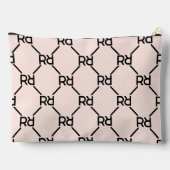 Stijlvolle Roze Monogram Naam Meisje Initiaal Luxe Etui (Achterkant)