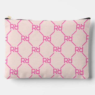 Stijlvolle Roze Monogram Naam Meisje Initiaal Luxe Etui