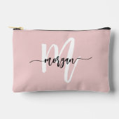 Stijlvolle Roze Monogram Naam Meisje Script Etui (Voorkant)