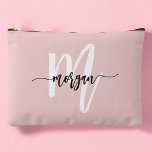 Stijlvolle Roze Monogram Naam Meisje Script Etui<br><div class="desc">Verbeter uw stijl met de stijlvolle roze Monogram Naam Meisje Script Accessoire Pouch. Deze elegante blush roze zakje is voorzien van een gepersonaliseerde script monogram, het aanbieden van een mix van sophisticatie en bruikbaarheid. Ideaal voor het organiseren van cosmetica, kleine gadgets of briefpapier, het is gemaakt van hoogwaardig, duurzaam materiaal....</div>