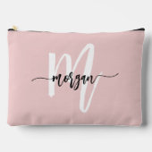 Stijlvolle Roze Monogram Naam Meisje Script Etui (Voorkant)